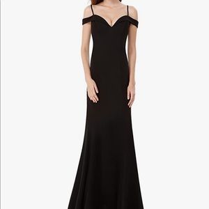 Cold shoulder gown